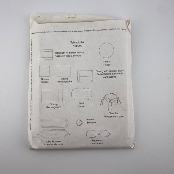 🪡 Vintage McCall’s Home Decorating Dining Essentials 8438 Sewing Pattern - Picture 3 of 5